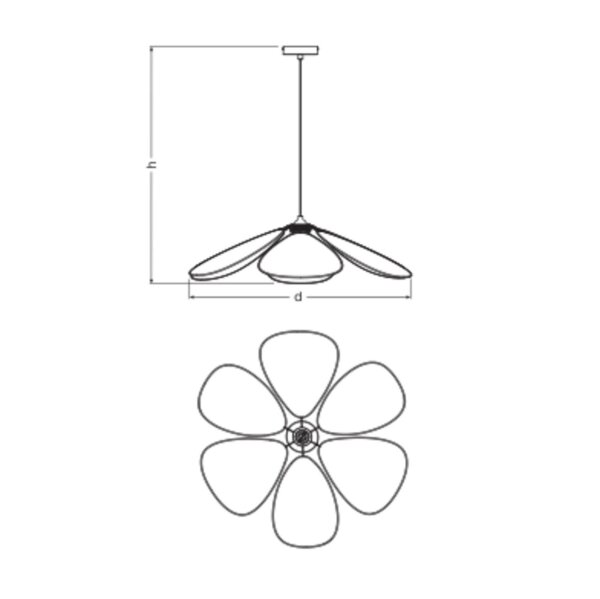 Pendelleuchte Schwarz Rattan E27 Ø69 cm OSRAM