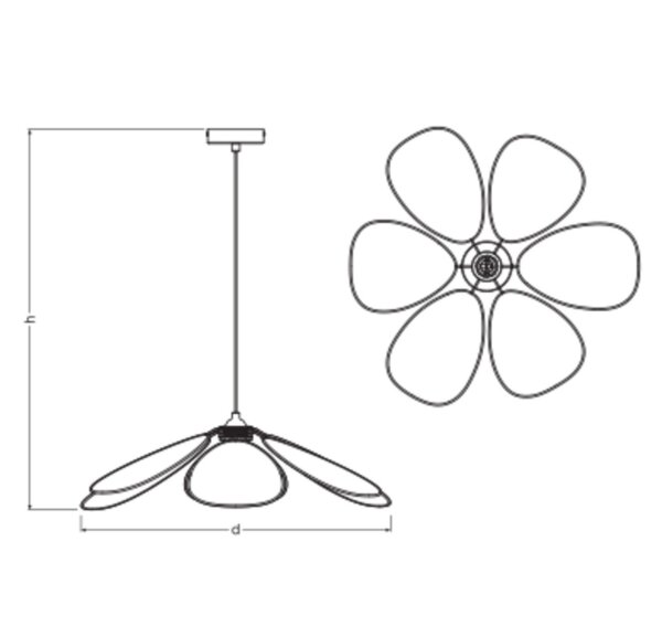 Hängelampe Schwarz Rattan E27 Ø58 cm rund OSRAM