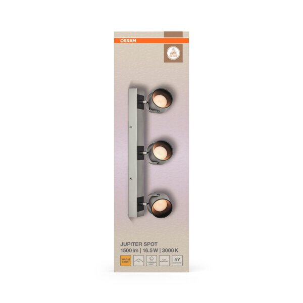 LED Deckenstrahler verstellbar Stahl 3000 K OSRAM