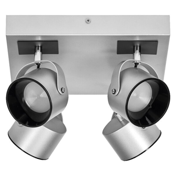 LED Deckenstrahler schwenkbar Silber Stahl 3000 K OSRAM