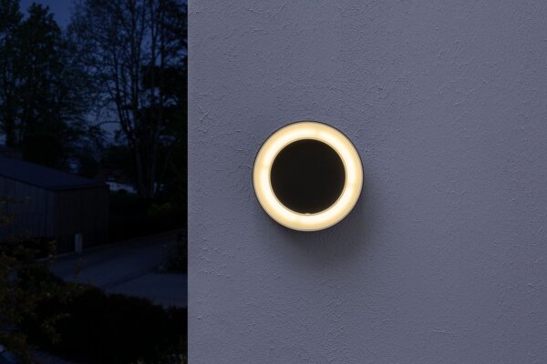 LED Wandlampe Dunkelgrau Alu 3000 K IP54 Ø20,2 cm OSRAM