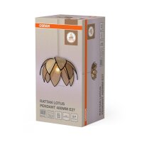 Pendelleuchte Schwarz Rattan E27 Ø48 cm OSRAM