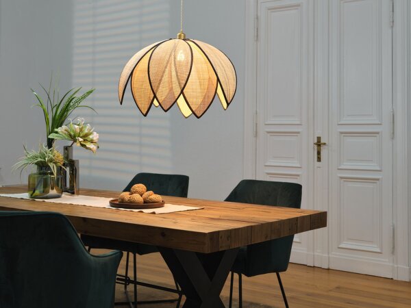 Hängelampe Rattan E27 Ø67 cm modern Design OSRAM