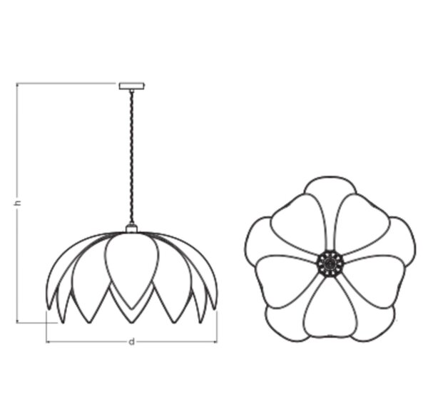 Hängelampe Rattan E27 Ø67 cm modern Design OSRAM