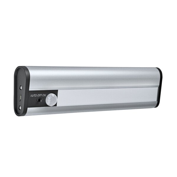 LED Akku Wandleuchte Sensor Silber Alu 4000K OSRAM