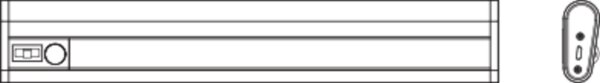 LED Akku Wandleuchte Sensor Silber Alu 4000K OSRAM