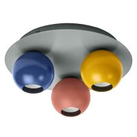 Deckenleuchte Blau Rosa Gelb B:25cm E27 3-flammig OSRAM