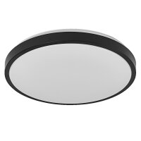 LED Deckenlampe Schwarz Metall 3000K rund &Oslash;39,5cm OSRAM