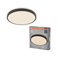LED Deckenlampe Schwarz Metall 3000K rund Ø39,5cm...