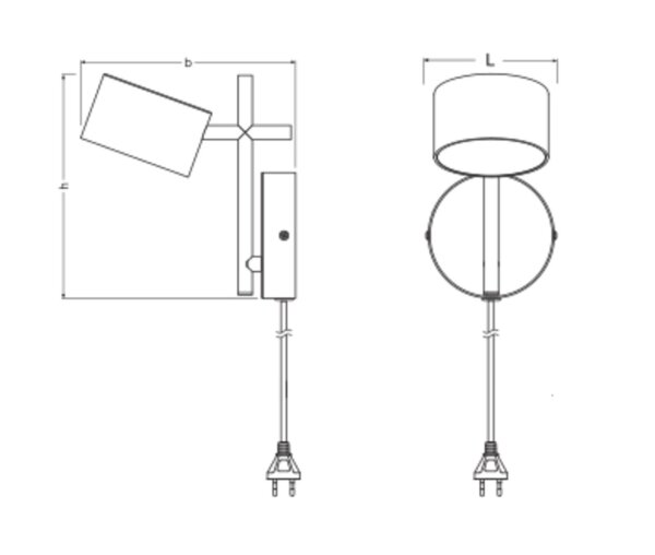 LED Wandleuchte Alu dimmbar verstellbar 3000 K OSRAM
