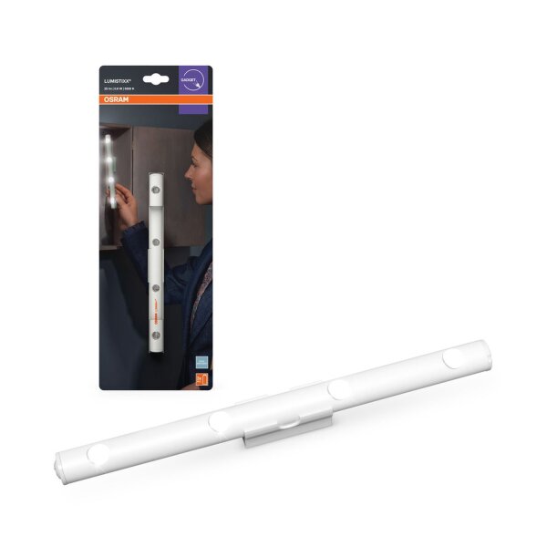 LED Wandlampe Batterie Weiß Metall 6500K L:22,2cm OSRAM
