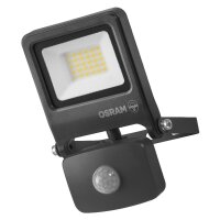 LED Außenstrahler Sensor Alu 3000K IP44 H:16,8cm OSRAM
