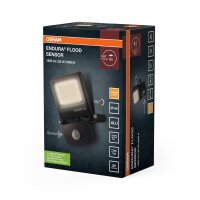 LED Außenstrahler Sensor Alu 3000K IP44 H:16,8cm OSRAM