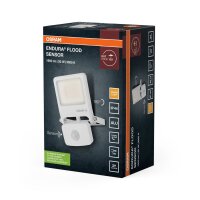 LED Außenstrahler Alu Glas Sensor 3000K IP44 B:10,8cm