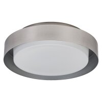 Deckenleuchte Glas Stahl Nickel E27 Ø29 cm modern...