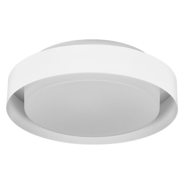 Deckenleuchte Weiß Glas Stahl E27 Ø29 cm rund OSRAM