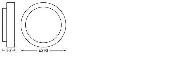 Deckenleuchte Holz Stahl Glas E27 Ø29 cm rund OSRAM