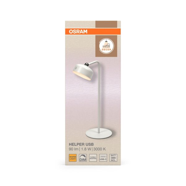 LED Akku Tischlampe dimmbar Weiß 3000 K 36 cm OSRAM