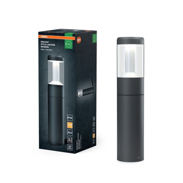 LED Pollerleuchte Alu 3000 K IP44 H:50 cm modern OSRAM