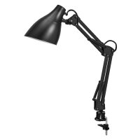 Klemmleuchte verstellbar Schwarz Metall E27 40 cm OSRAM