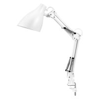 Klemmleuchte verstellbar Metall Weiß E27 H:40cm OSRAM