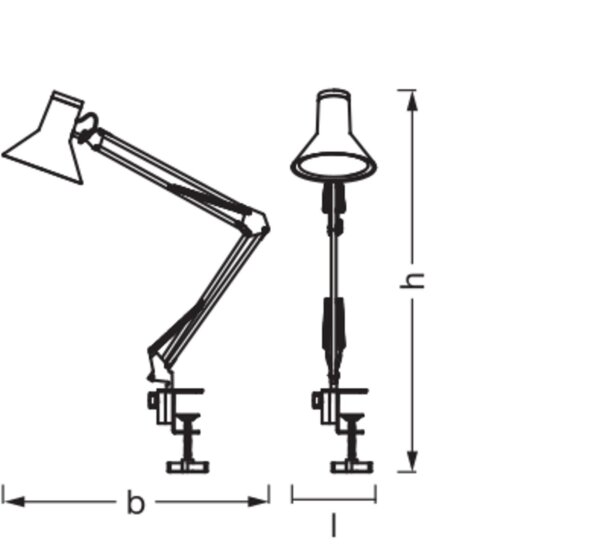 LED Klemmleuchte dimmbar verstellbar Weiß 67 cm OSRAM