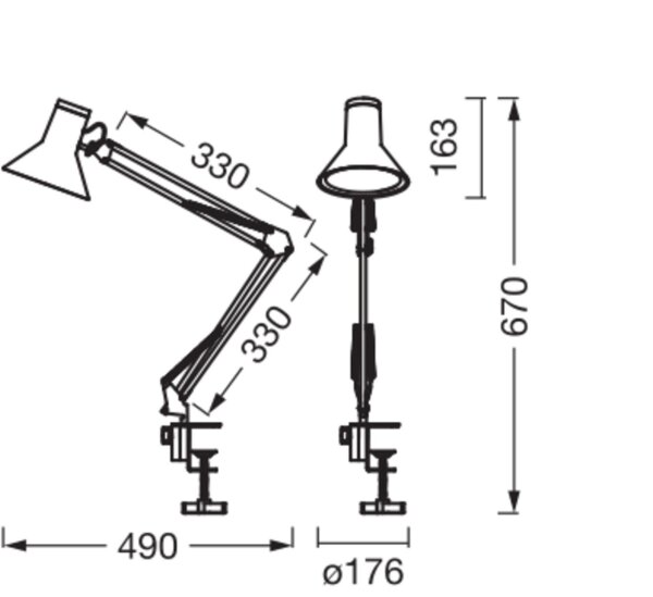 LED Klemmleuchte dimmbar verstellbar Weiß 67 cm OSRAM