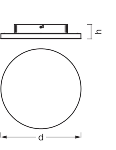 LED Deckenlampe Weiß Alu Metall 3000 K rund Ø45cm OSRAM