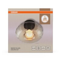 Deckenleuchte Schwarz Stahl Glas E27 Ø28 cm OSRAM
