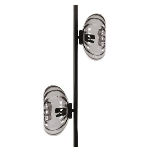 Stehleuchte Schwarz Stahl Glas E14 H:170 cm OSRAM