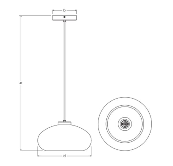 Pendelleuchte Schwarz Glas Stahl E27 Ø28 cm OSRAM