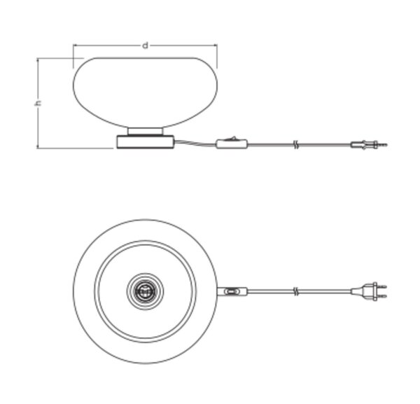 Tischleuchte Schwarz Stahl Glas E27 H:17,6 cm OSRAM