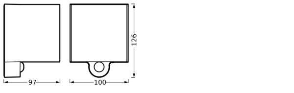 LED Akku Wandleuchte Sensor Metall 3000 K IP54 OSRAM