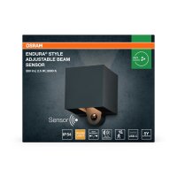 LED Akku Wandleuchte Sensor Metall 3000 K IP54 OSRAM