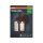 Wandlampe Alu Glas IP23 E27 H:22,5 cm Laterne OSRAM
