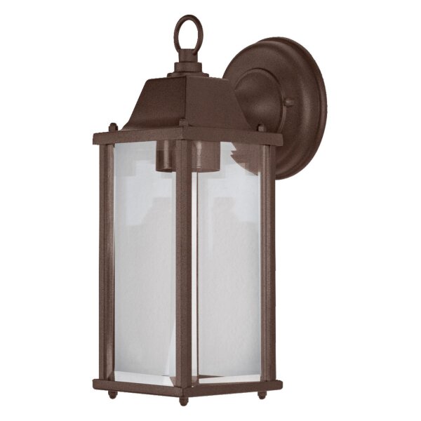 Wandlampe Alu Glas Laterne IP23 E27 H:29,3 cm OSRAM