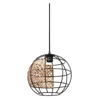 Hängelampe Rattan Metall E27 L:30 cm Esstisch OSRAM