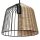 Pendelleuchte Rattan L:26 cm E27 Schwarz Braun OSRAM