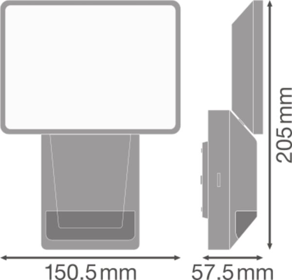 LED Lampe Metall Sensor verstellbar 4000K IP55 OSRAM