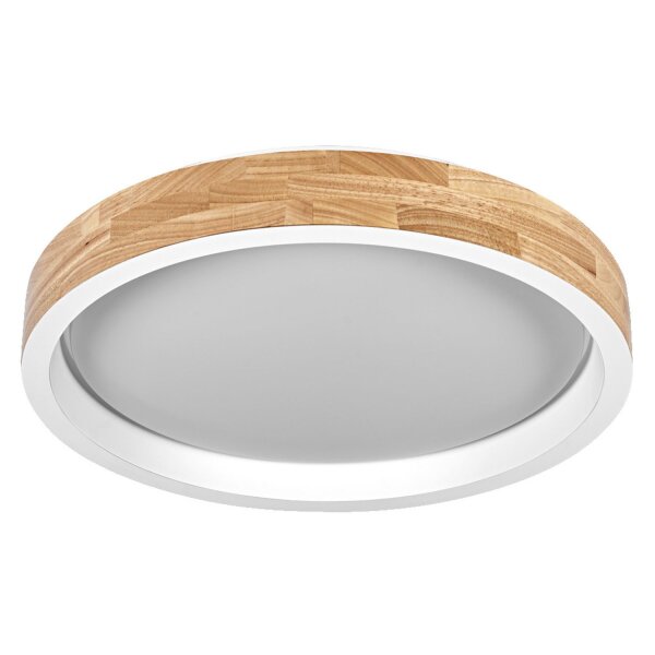 LED Deckenleuchte Click-DIM Weiß Holz 3000K Ø41cm OSRAM