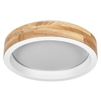 LED Deckenleuchte Click-DIM Weiß Holz 3000K...