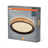 LED Deckenleuchte Schwarz Holz Click-DIM 3000K OSRAM