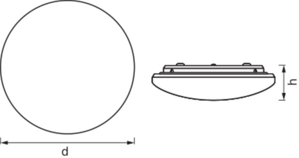 LED Deckenleuchte Weiß Alu 3000K IP44 Ø30cm rund OSRAM