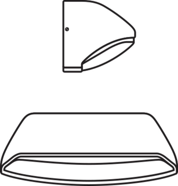 LED Wandlampe Dunkelgrau Metall 3000 K IP54 OSRAM