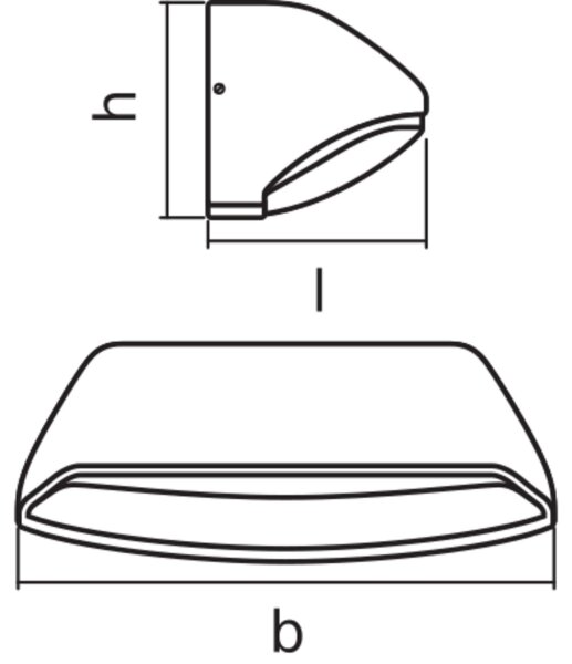 LED Wandlampe Dunkelgrau Metall 3000 K IP54 OSRAM
