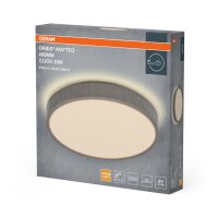 LED Deckenleuchte Click-DIM Grau Stoff 3000K rund OSRAM