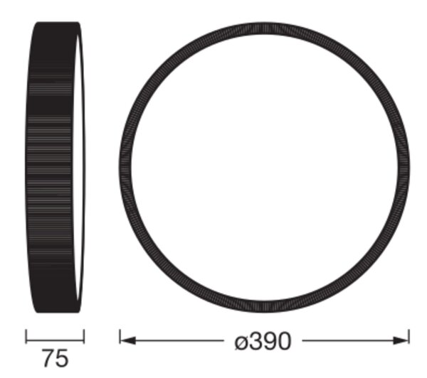 LED Deckenleuchte Click-DIM Orange Stoff 3000K OSRAM