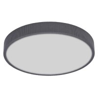 LED Deckenleuchte Grau Stoff Click-DIM 3000K &Oslash;49 cm