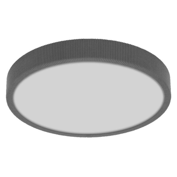LED Deckenleuchte Stoff Grau Click-DIM 3000K Ø39 cm
