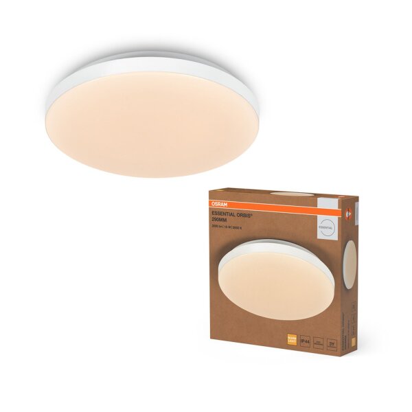 LED Deckenleuchte Weiß Metall Ø28,5cm 3000 K IP44 OSRAM